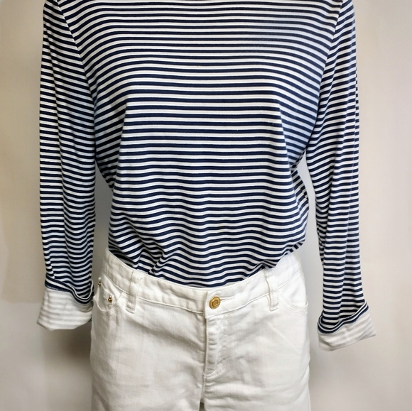 Michael Kors Jeans White Ankle Length Boot Cut Size 8 - Picture 6 of 10